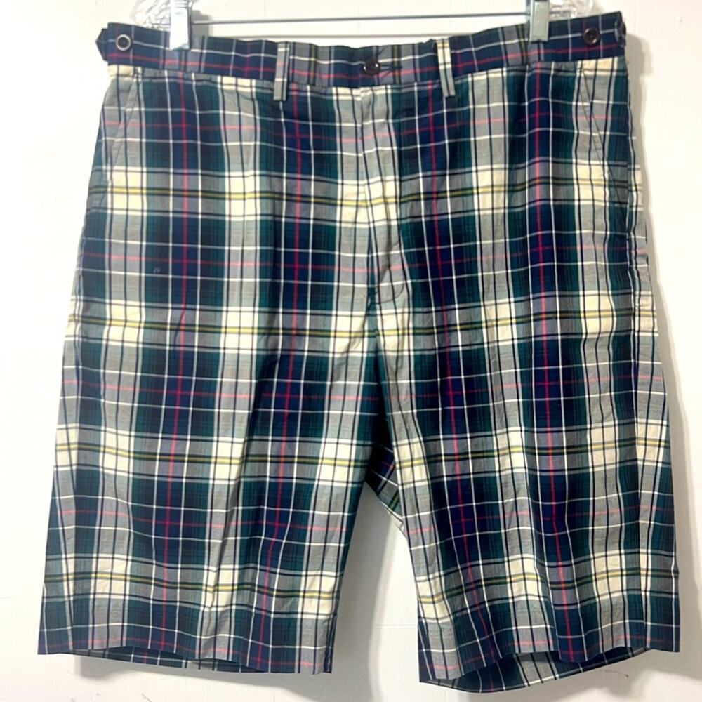 Polo Ralph Lauren Vintage Checkered Plaid Preppy Coastal Casual Shorts Size 38
